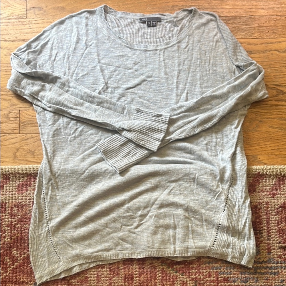 Vince Light Blue Linen Sweater